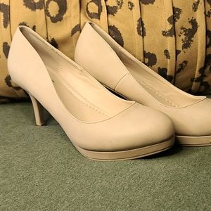 Cream short heels